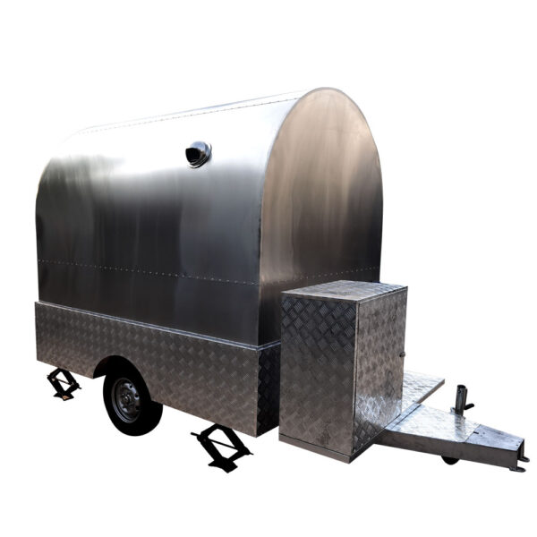 2.3m (7.5ft) Stainless Steel Round Shape Food Trailer - Image 12