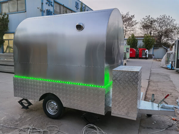 2.3m (7.5ft) Stainless Steel Round Shape Food Trailer - Image 7