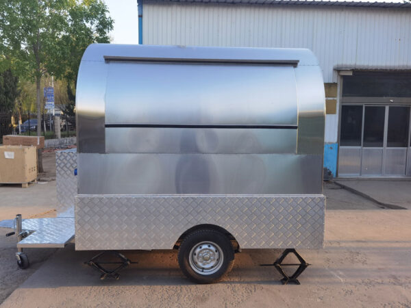 2.3m (7.5ft) Stainless Steel Round Shape Food Trailer - Image 4