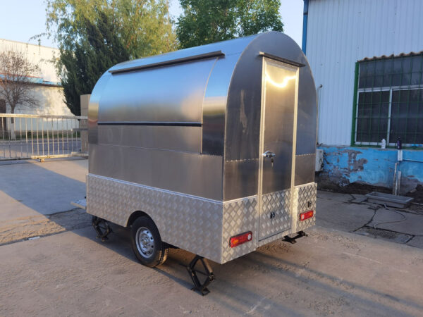 2.3m (7.5ft) Stainless Steel Round Shape Food Trailer - Image 2