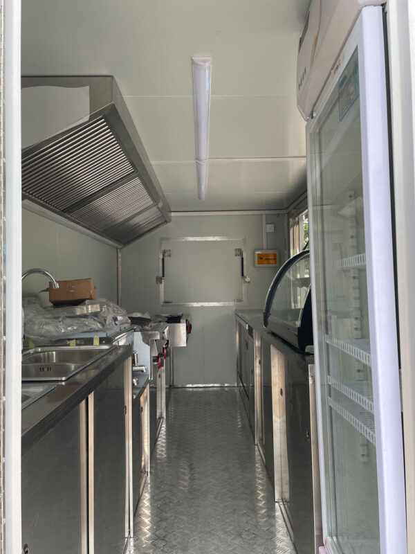 4m（13ft） Squqre blue food trailer - Image 6