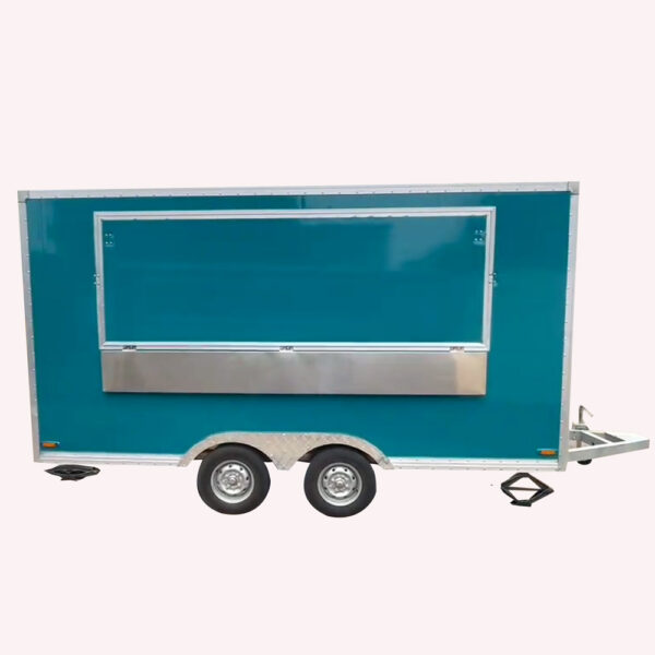 4m（13ft） Squqre blue food trailer - Image 8