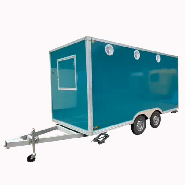4m（13ft） Squqre blue food trailer - Image 7